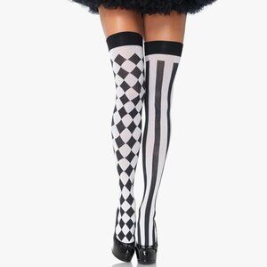 Women's Harlequin Thigh Highs